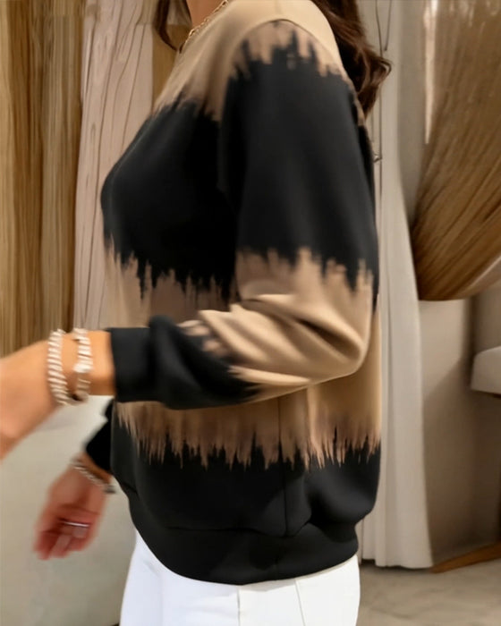 Trendy Gradient Print Sweatshirt