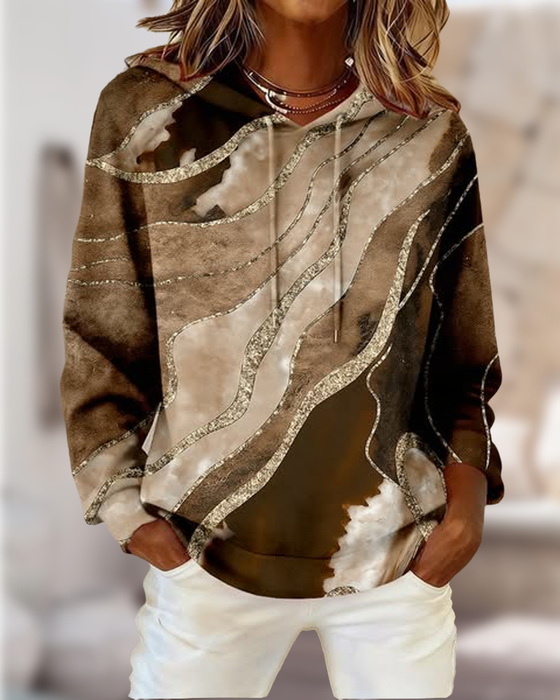 Vintage Hooded Marble Sweatshirt