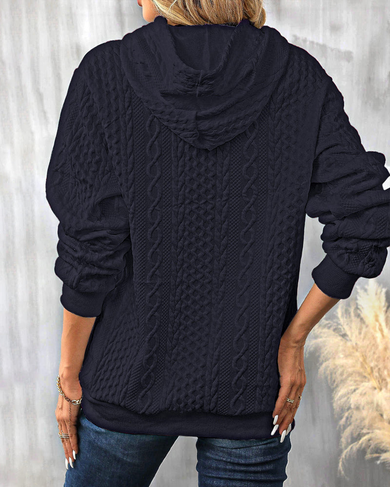 Solid color simple hoodie