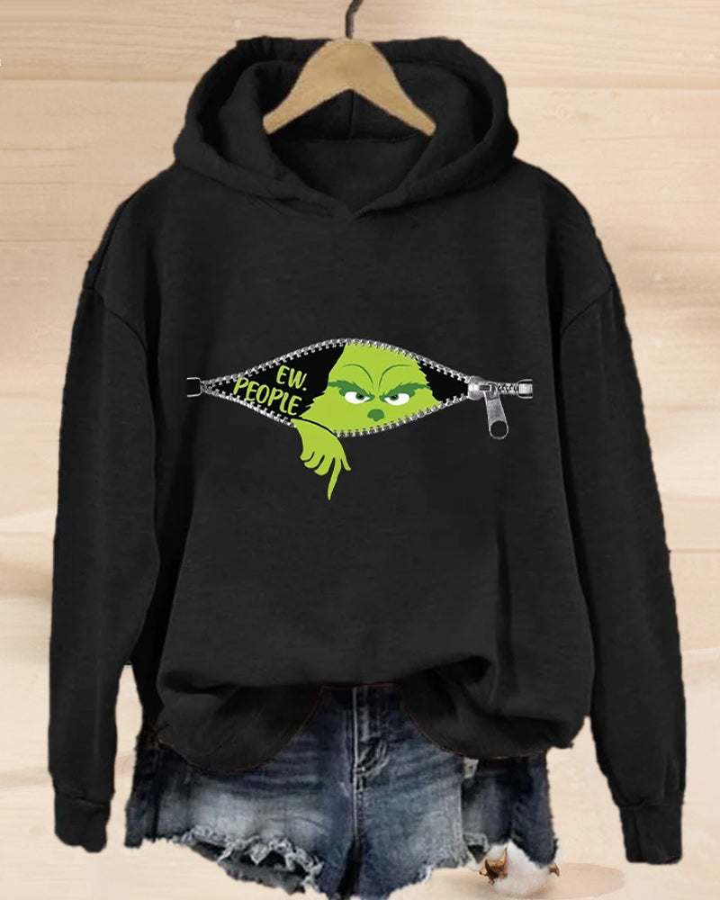 Solid Color Hoodie with Long Sleeve