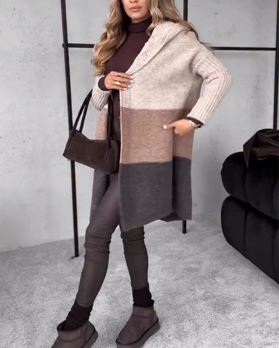 Autumn And Winter Casual Hooded Warm Cardigan