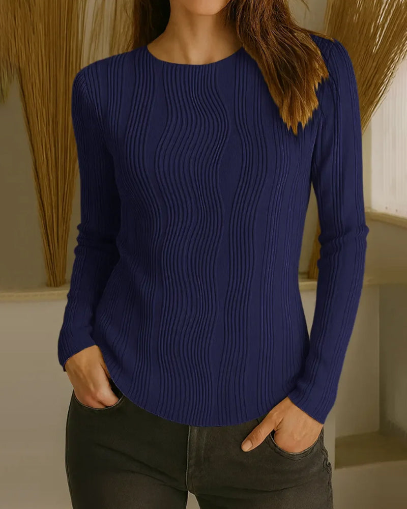 Round Neck Slim Fashion Top