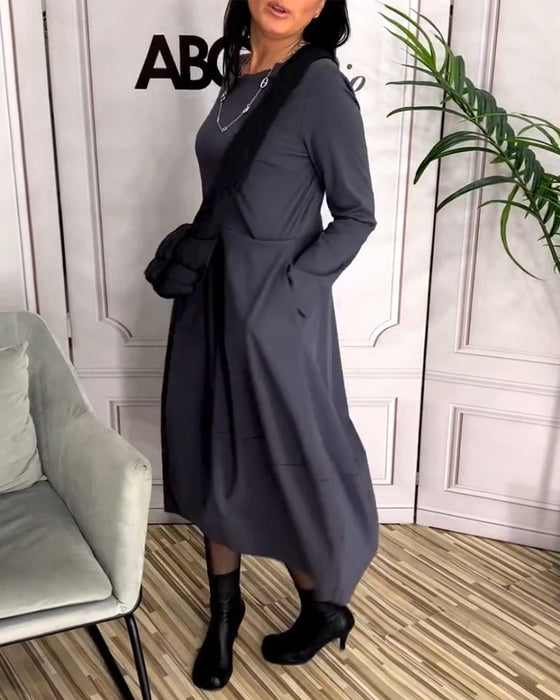 Casual crew neck dress