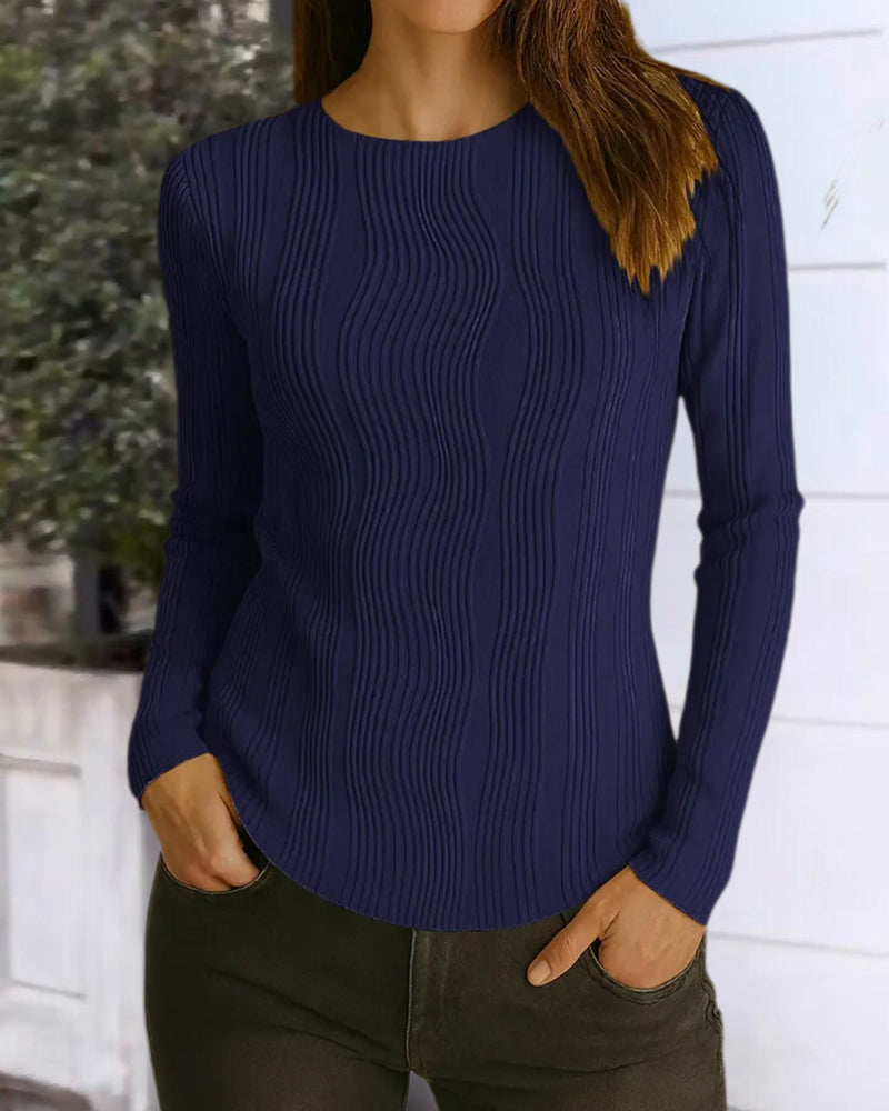 Round Neck Slim Fashion Top