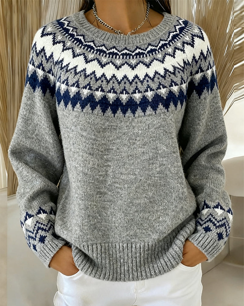 Long-Sleeved Round Neck Jumper