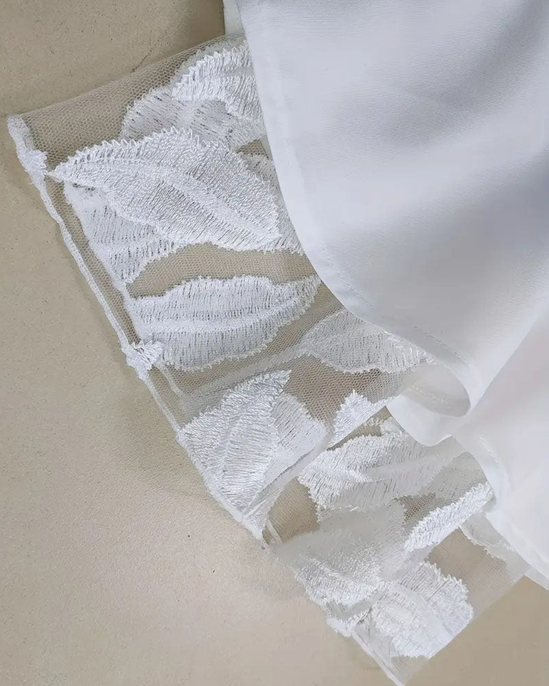 Fashionable Flared Sleeve French Blouse