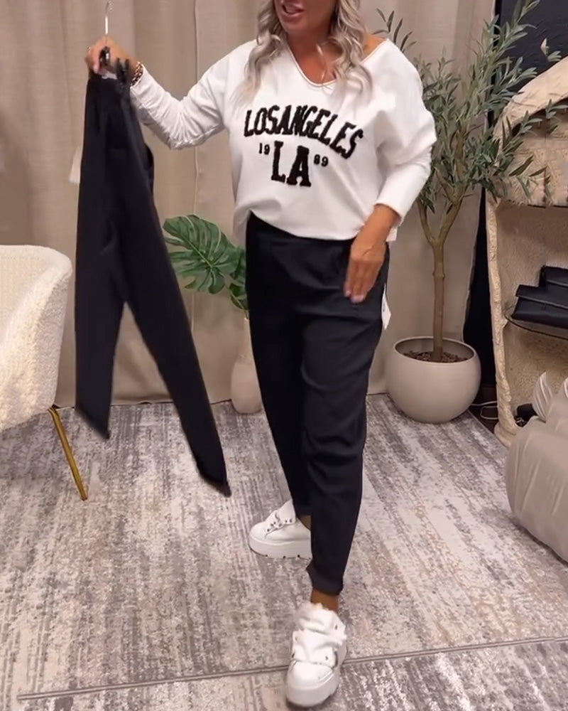 Casual solid color pocket pants
