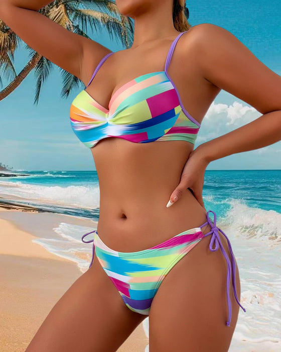 Two-Piece Printed Rope Bikini