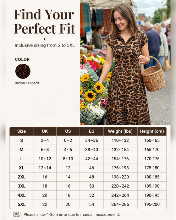 Casual Leopard Maxi Dress