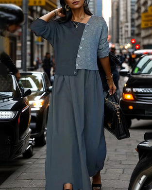 Women's Casual Midi Sweater Dress