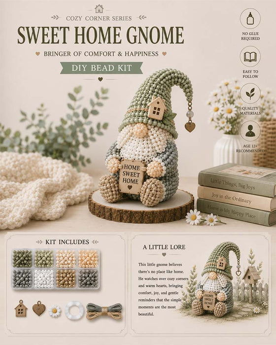 🔥 💕Cozy Gnome DIY Bead Kit Collection– Collect All 7 Gnome