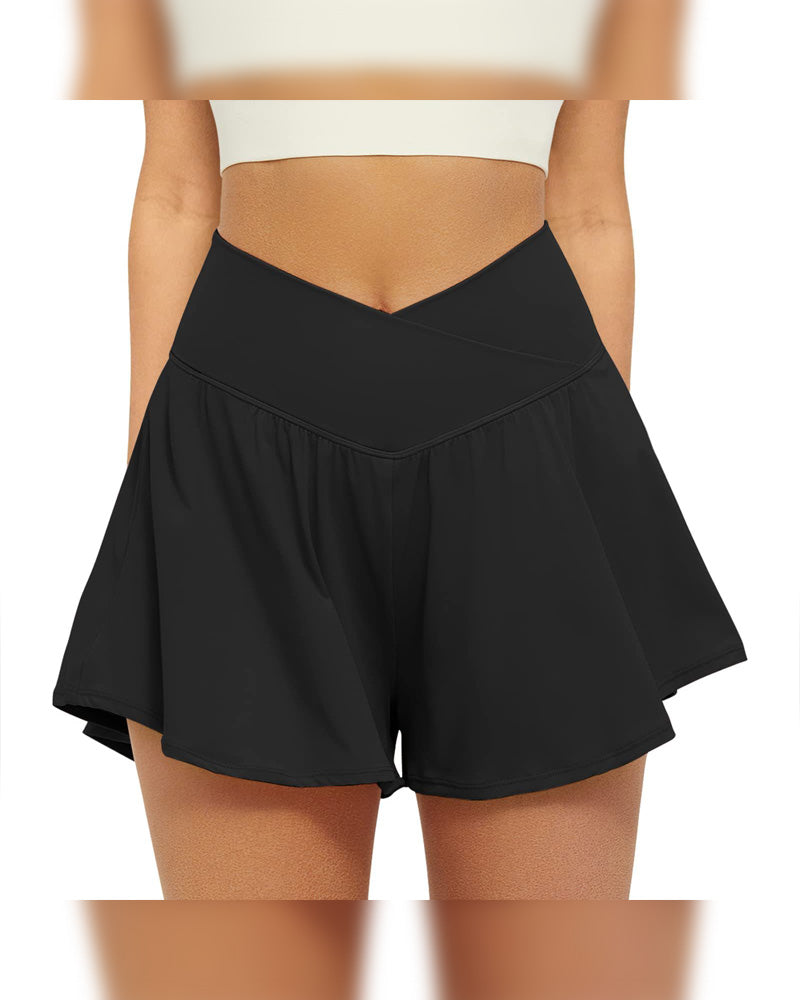 High Waist Solid Color Shorts