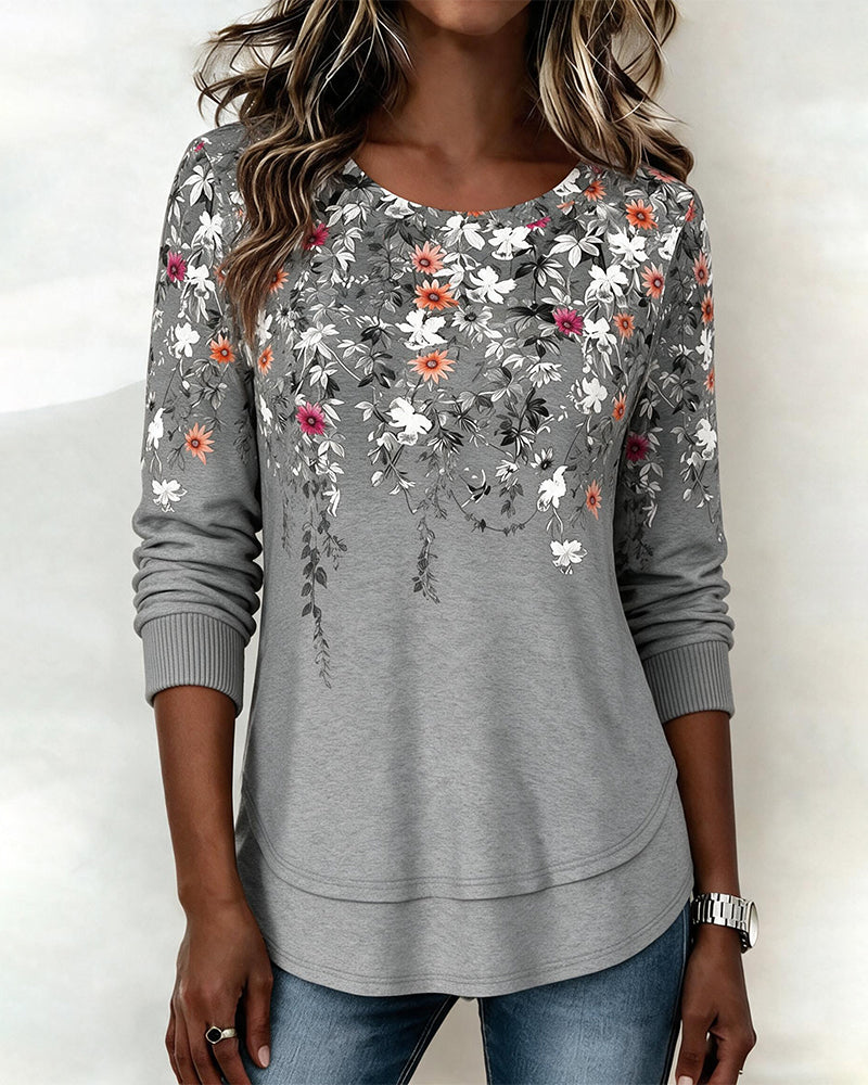 Floral Print Fashion Top