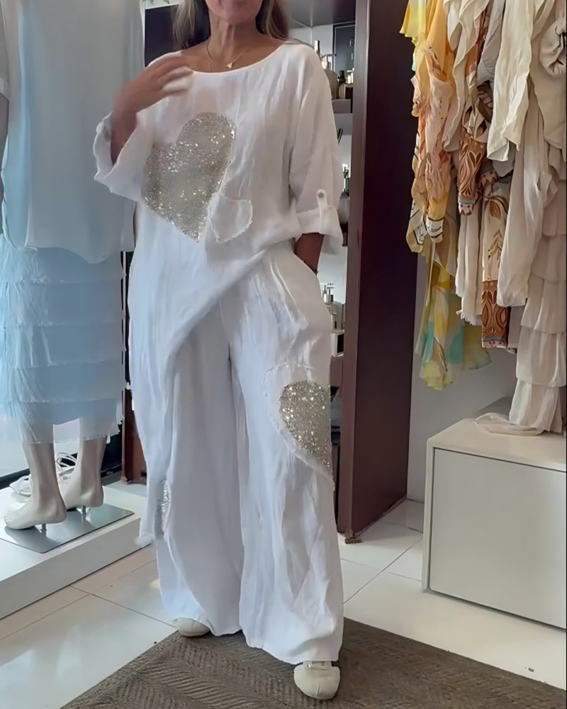 Simple Sequin Heart Set