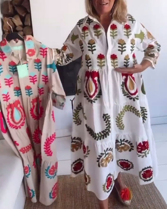 Floral Graphic Print Dress