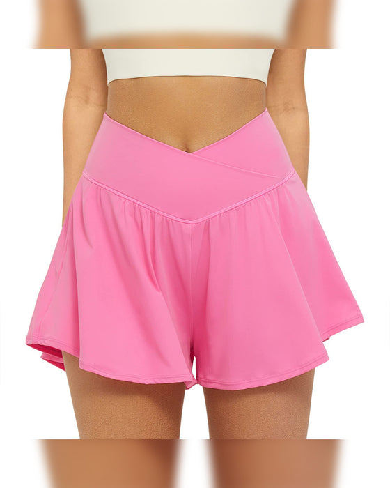 High Waist Solid Color Shorts