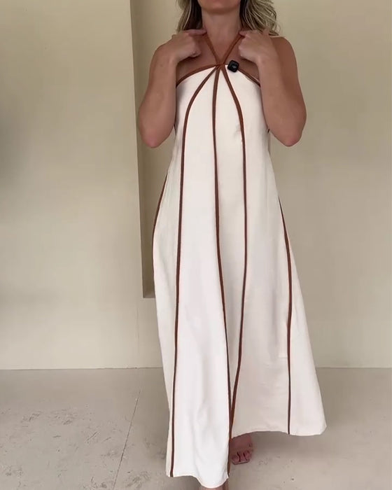 A Sexy Sleeveless Printed Dress