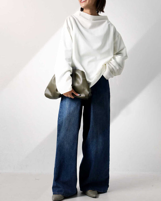 Loose casual long-sleeve blouse