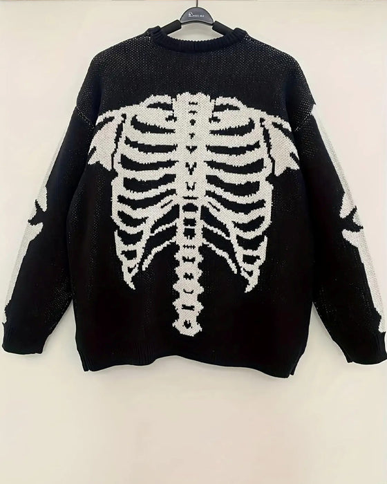 Round Neck Long Sleeve Printed Pullover