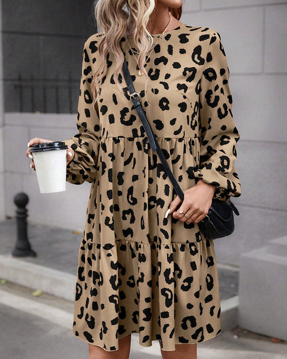 Leopard Long Sleeve Dress