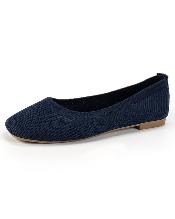 Round toe breathable flat shoes