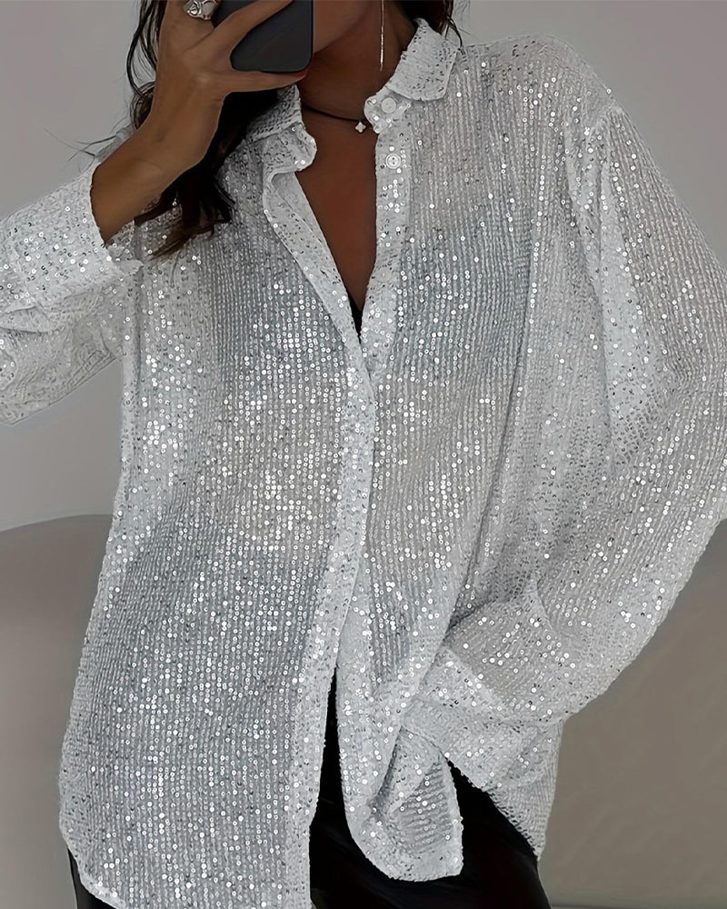 Lapel Long Sleeve Trendy Shirt