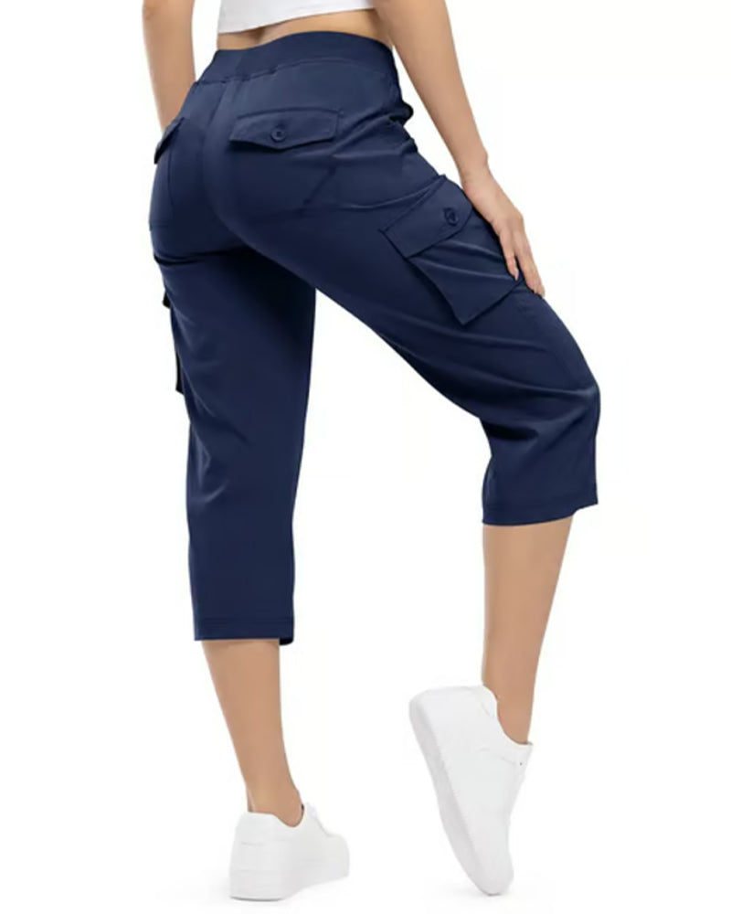 Casual Cropped Multi-Pocket Hiking Pant