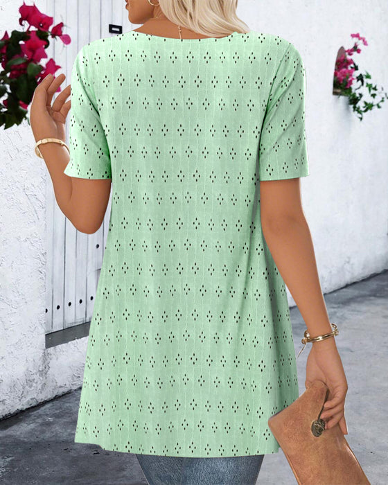 Fake Two-piece Printed Blouse