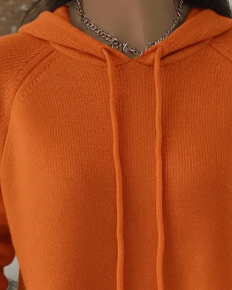 Hooded Fashionable Pullover Sweater