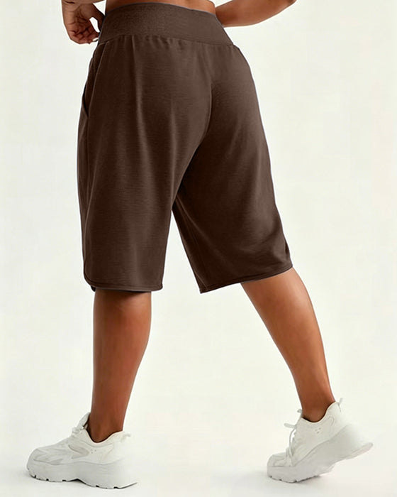 High-Waisted Wide-Leg Shorts