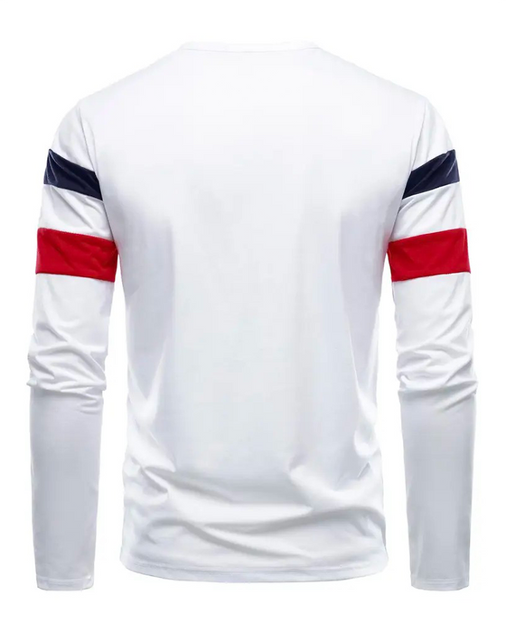 Crewneck Striped Long-Sleeve Men‘s T-Shirt