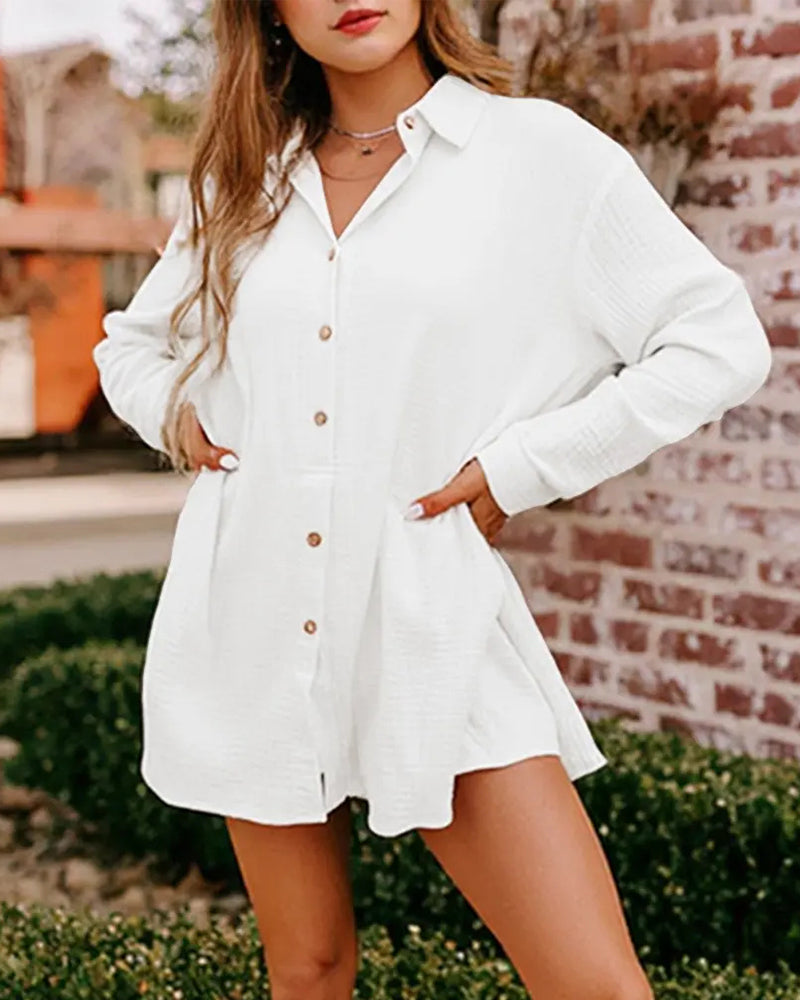 Loose-Fit Off-Shoulder Casual Set