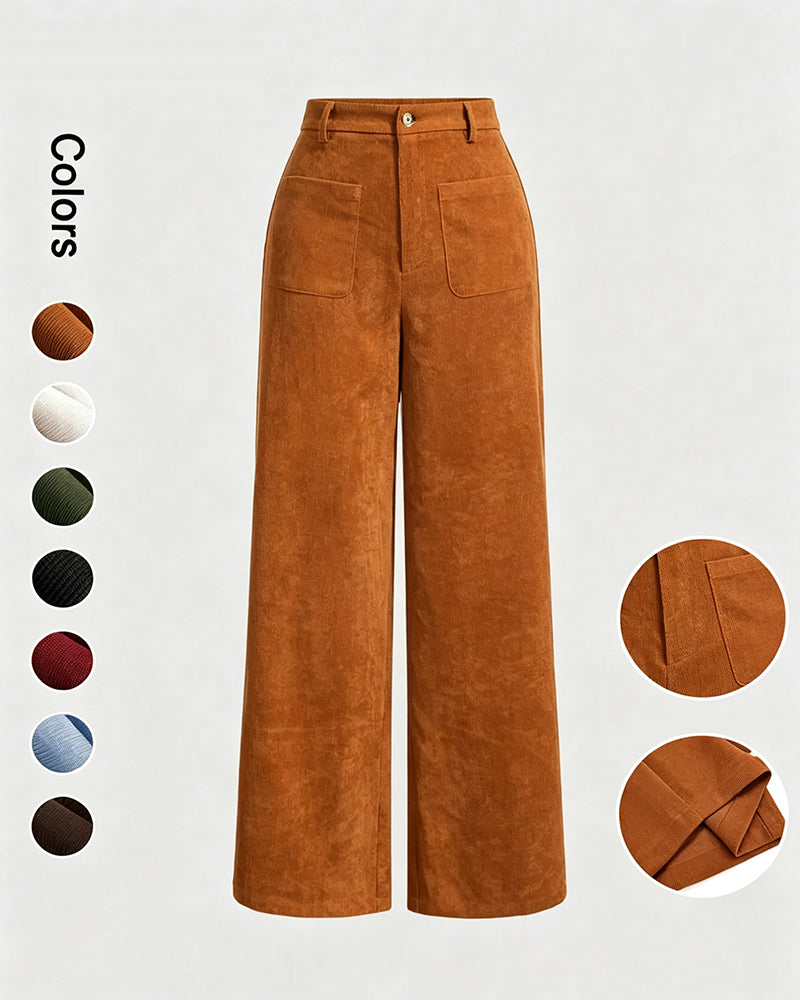 Wide-Leg Straight Pants