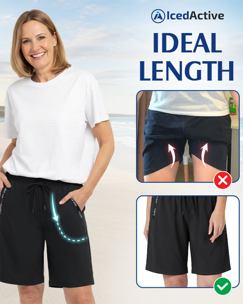Elastic Waist Drawstring Quick Dry Shorts