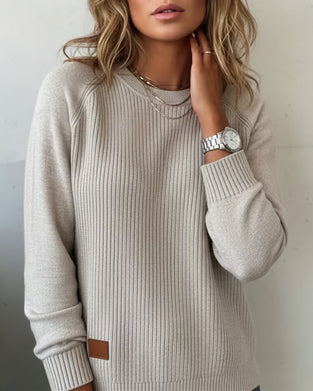Fashionable Crew Neck Pullover