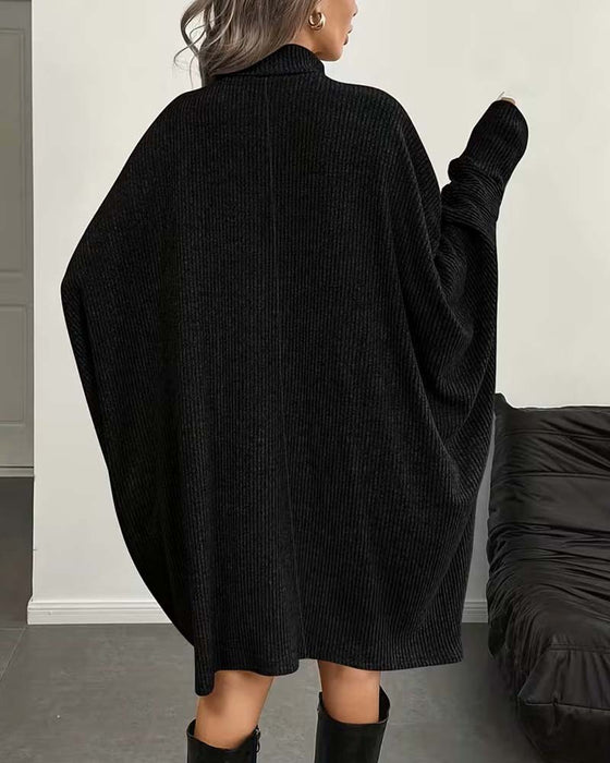 Batwing Sleeve Mini Dress