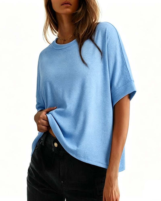 Crew Neck Loose Short Sleeve T-Shirt
