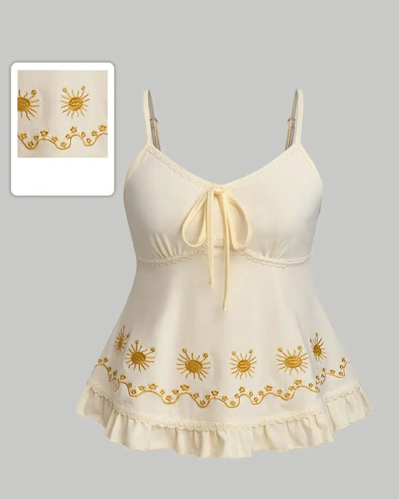 Women's Floral Embroidered  Top