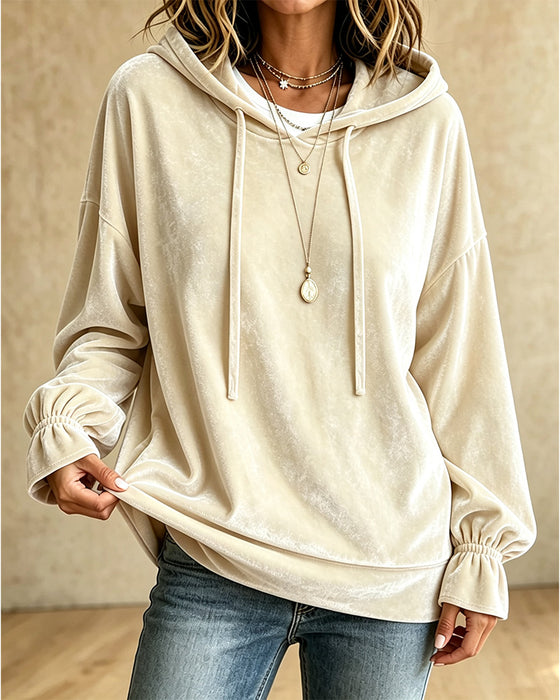 Solid Color Long Sleeve Hoodie