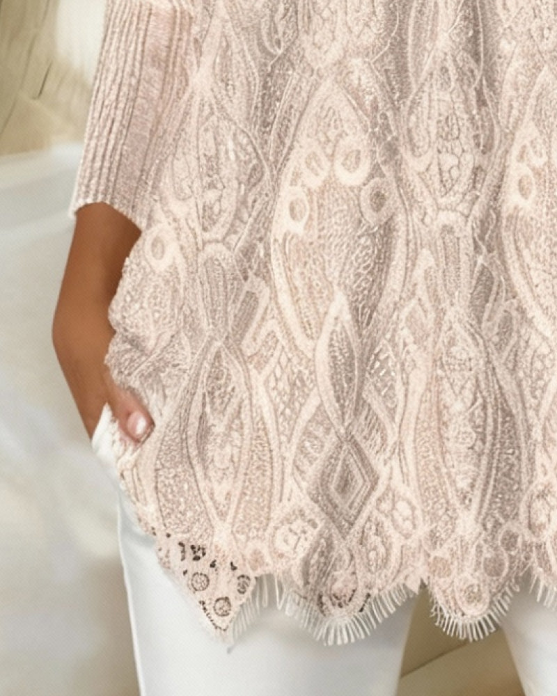 Square Neck Pit Lace Top