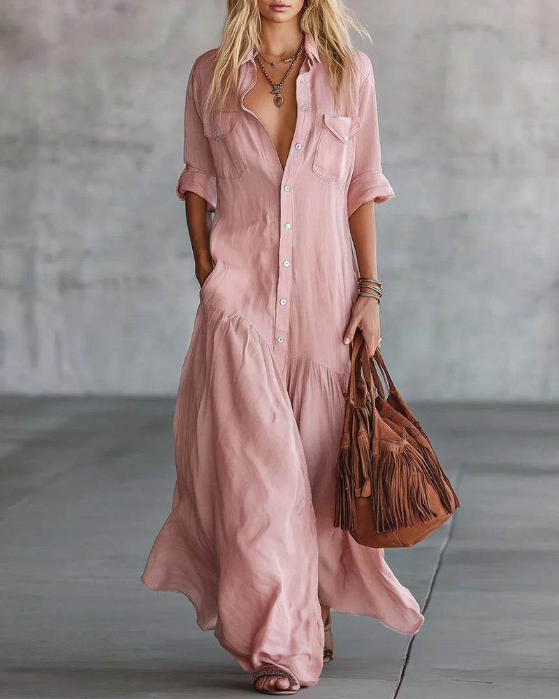 Stylish Long Shirt Dress