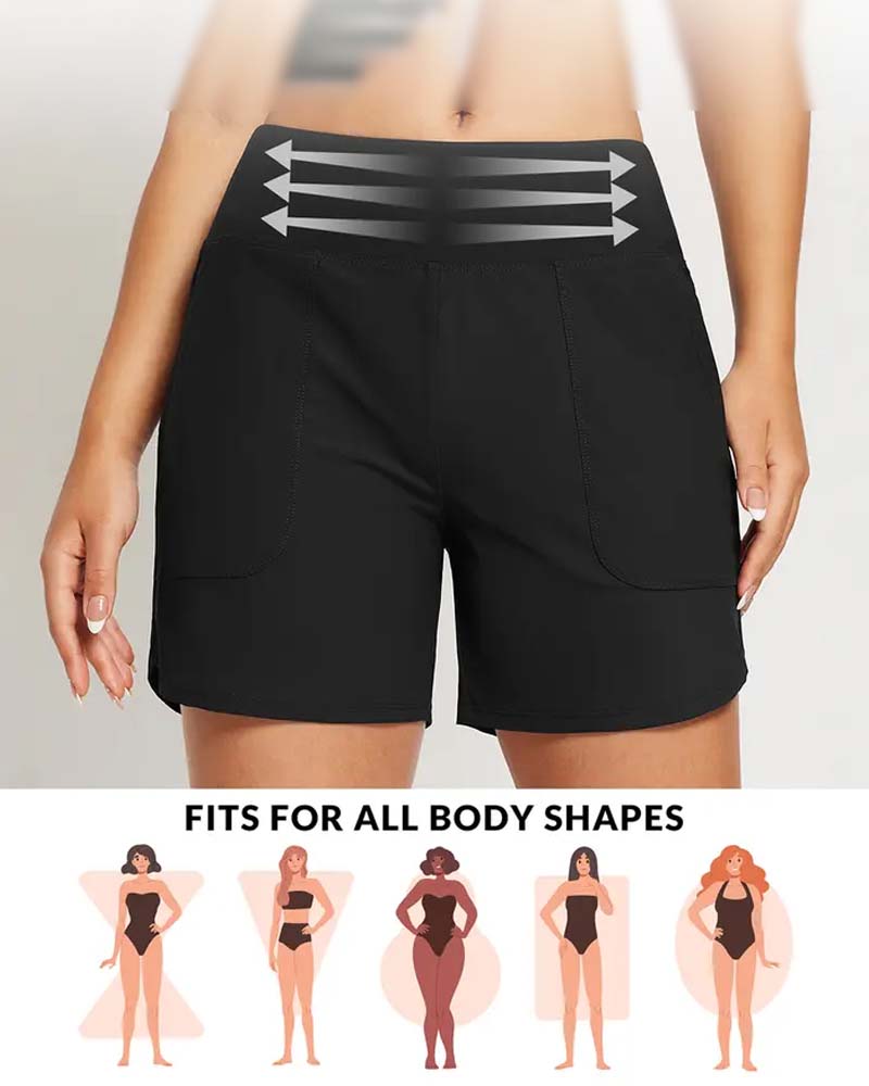High Waist Split Sports Casual Shorts