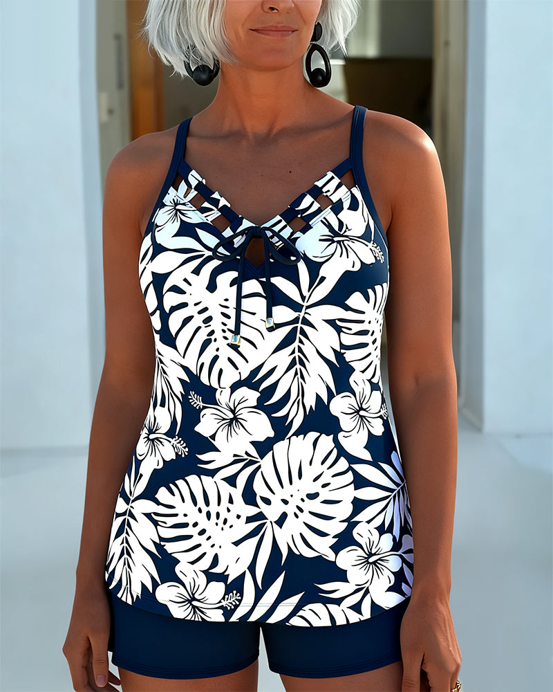 Botanical Floral Print Bikini