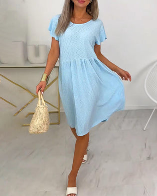 Solid Color Backless Cutout Maxi Dress