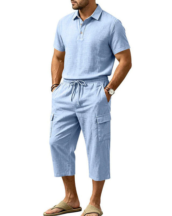 Polo Top Capri Pants Set