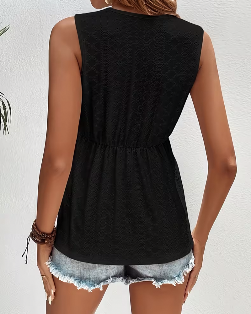 Sexy V-Neck Fashion Hollow Tank Top