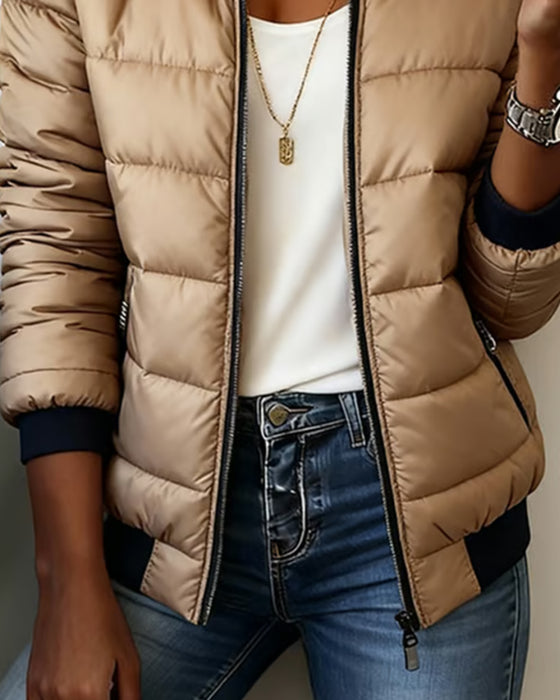Zip Up Casual Padded Jacket
