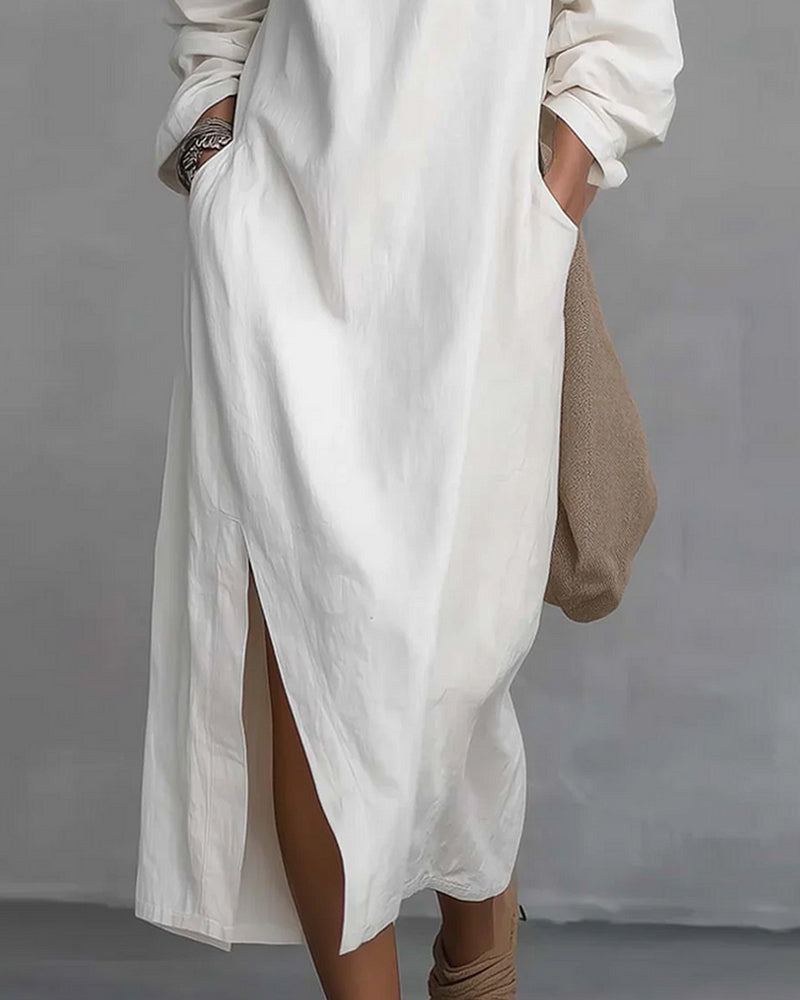 Fashionable Off-Shoulder Slit Long Dress