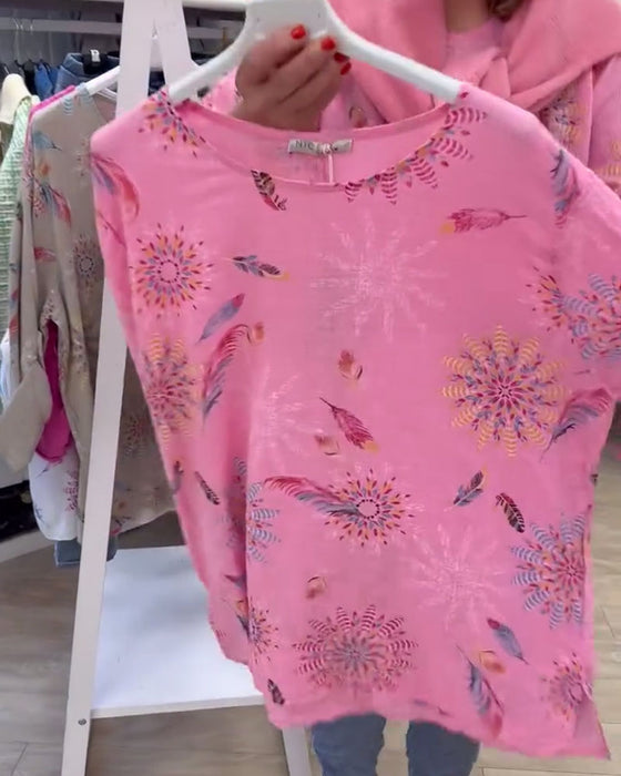 Long-Sleeved Printed T-Shirt