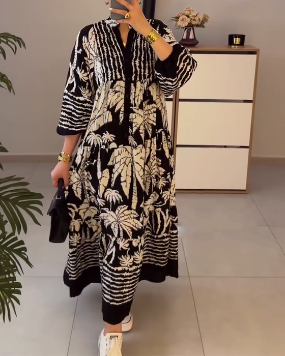 Casual Loose Printed Dress